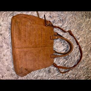 Brown tote purse